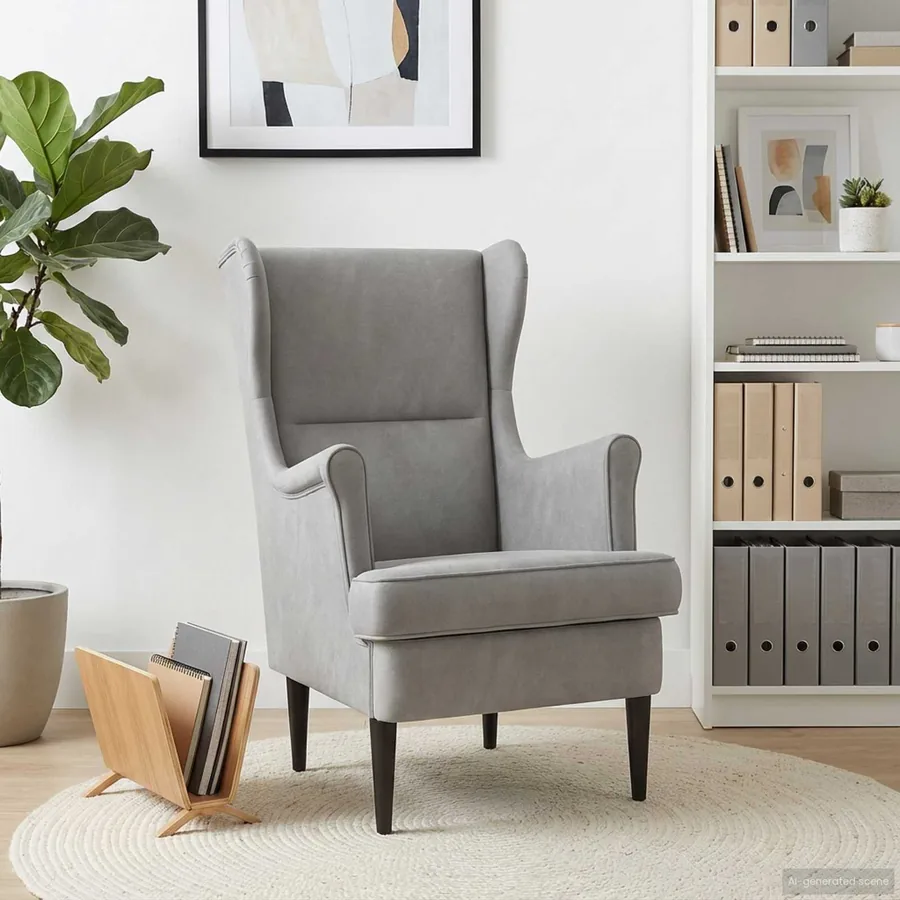 Fauteuil Gris clair Velours