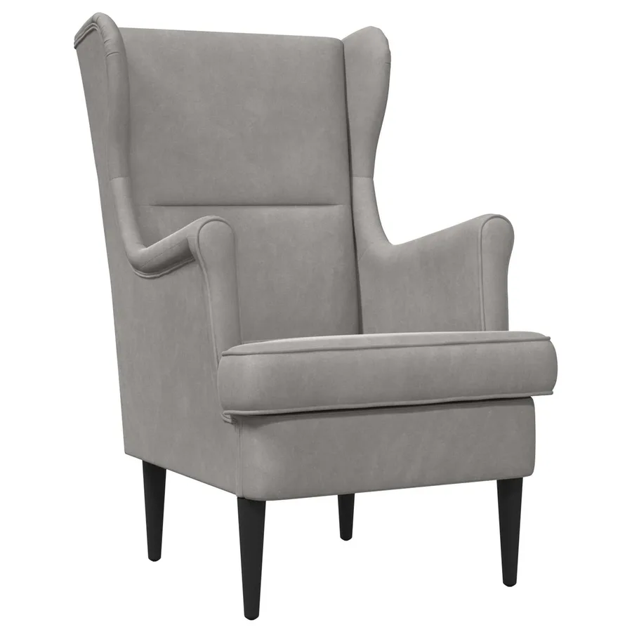 Fauteuil Gris clair Velours - 2