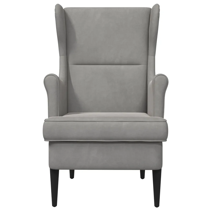 Fauteuil Gris clair Velours - 4