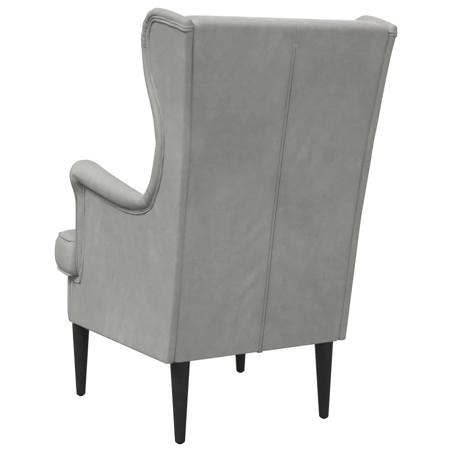Fauteuil Gris clair Velours - 6