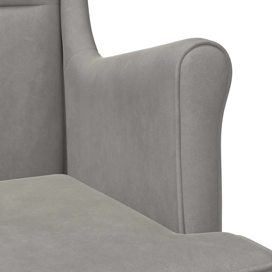 Fauteuil Gris clair Velours - 7