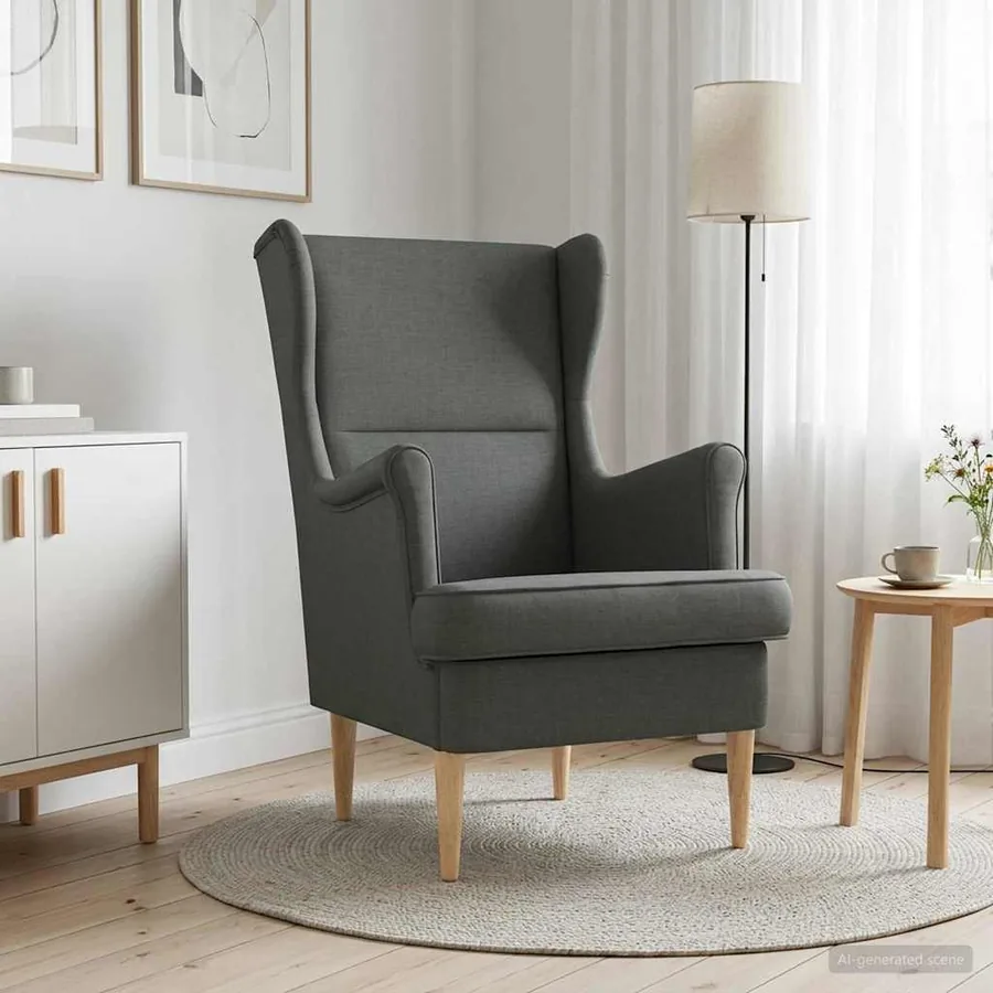 fauteuil Gris foncé tissu