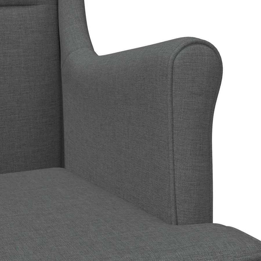 fauteuil Gris foncé tissu - 7