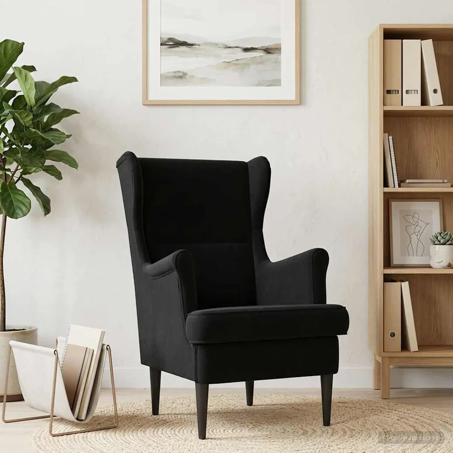 Fauteuil Noir Velours