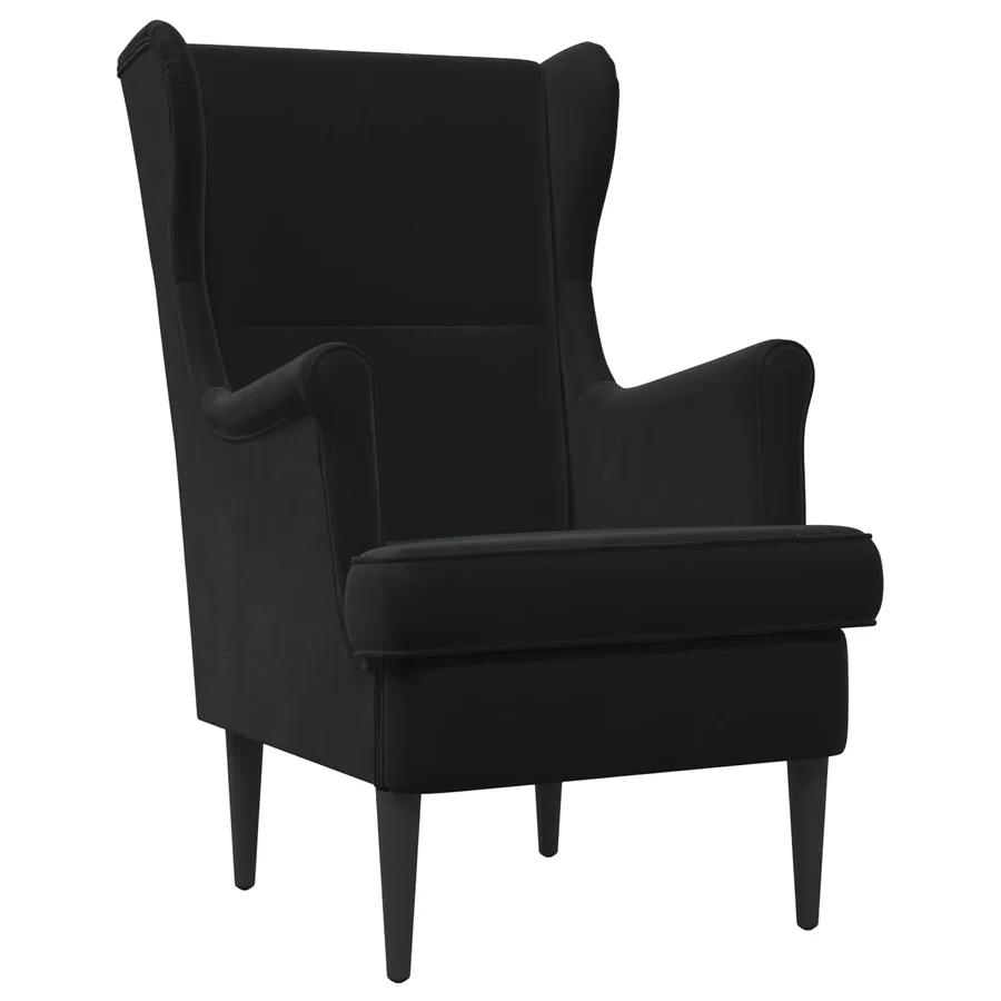 Fauteuil Noir Velours - 2