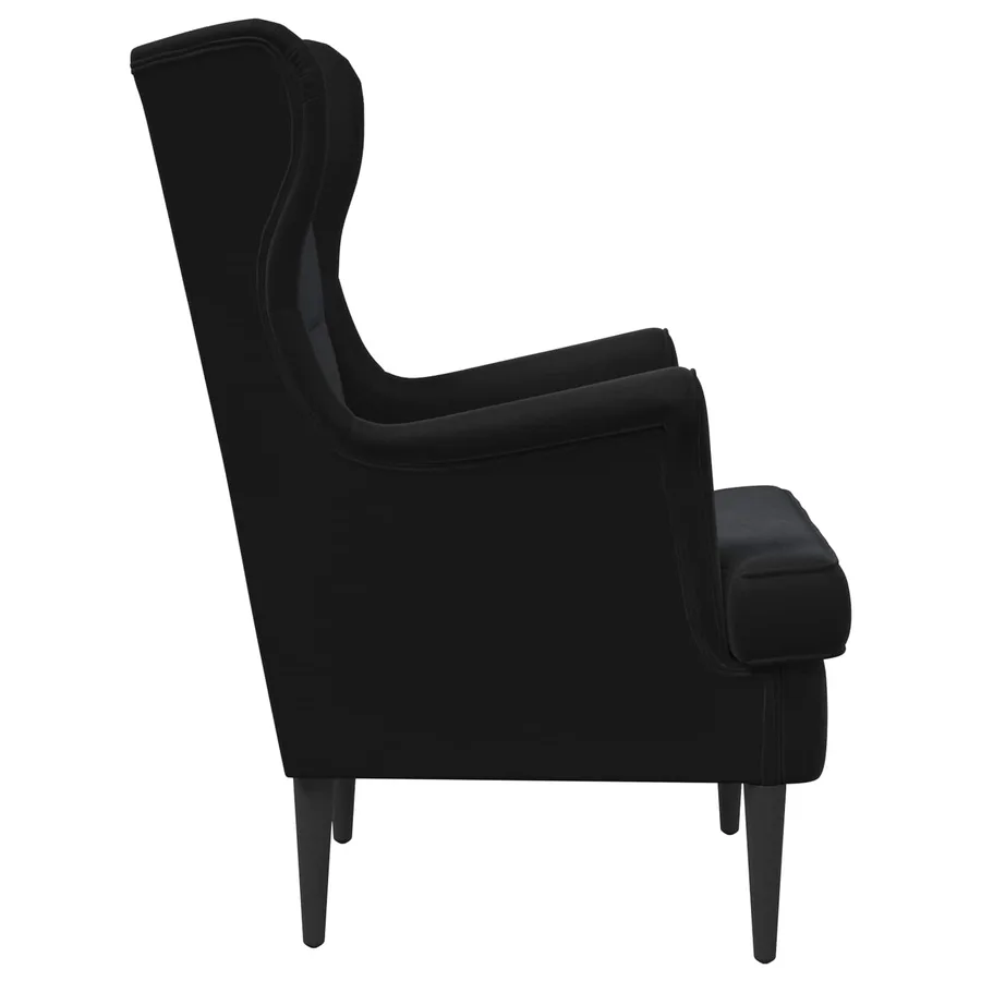 Fauteuil Noir Velours - 5