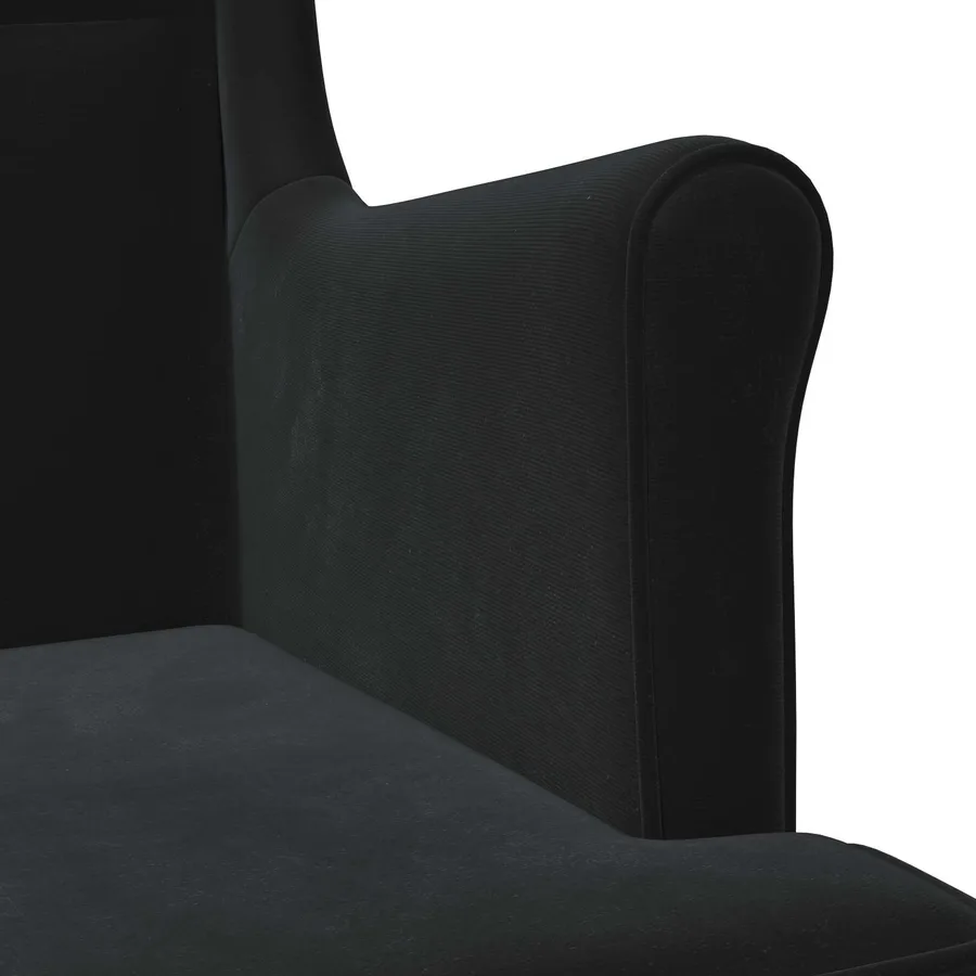 Fauteuil Noir Velours - 7