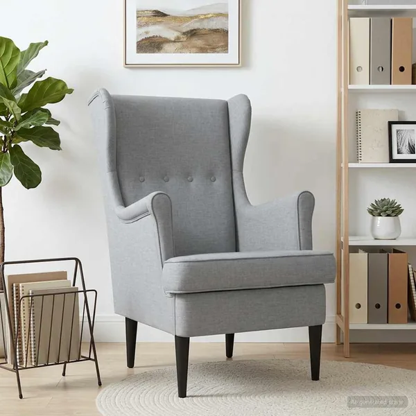Fauteuil Gris clair Tissu