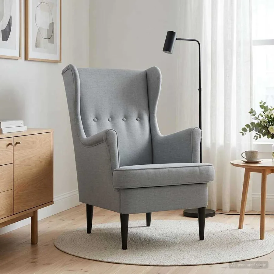 Fauteuil Gris clair Tissu - 3