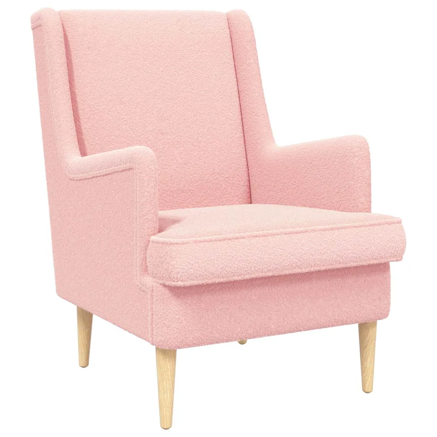 Fauteuil Rose Bouclé - 2
