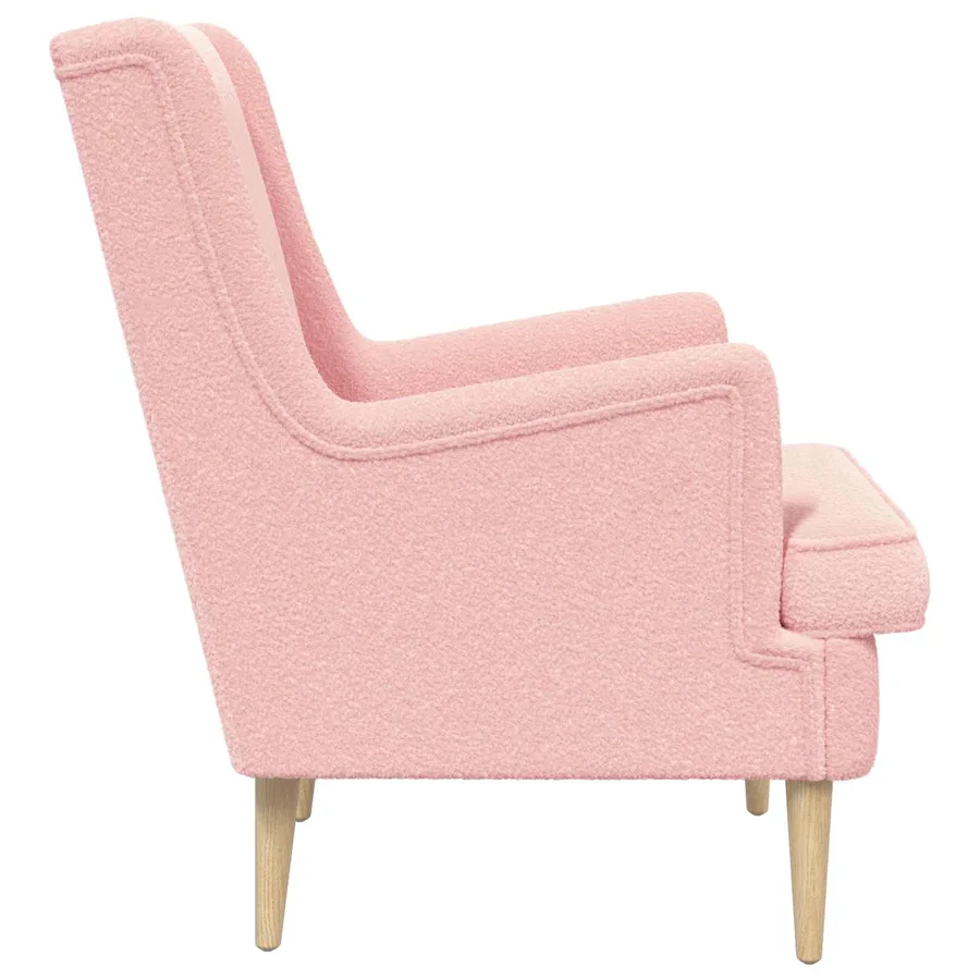 Fauteuil Rose Bouclé - 5