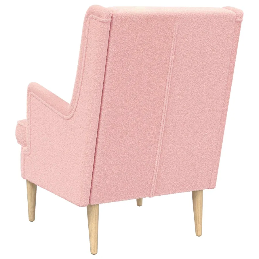 Fauteuil Rose Bouclé - 6