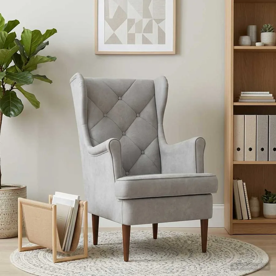 Fauteuil Gris clair Velours