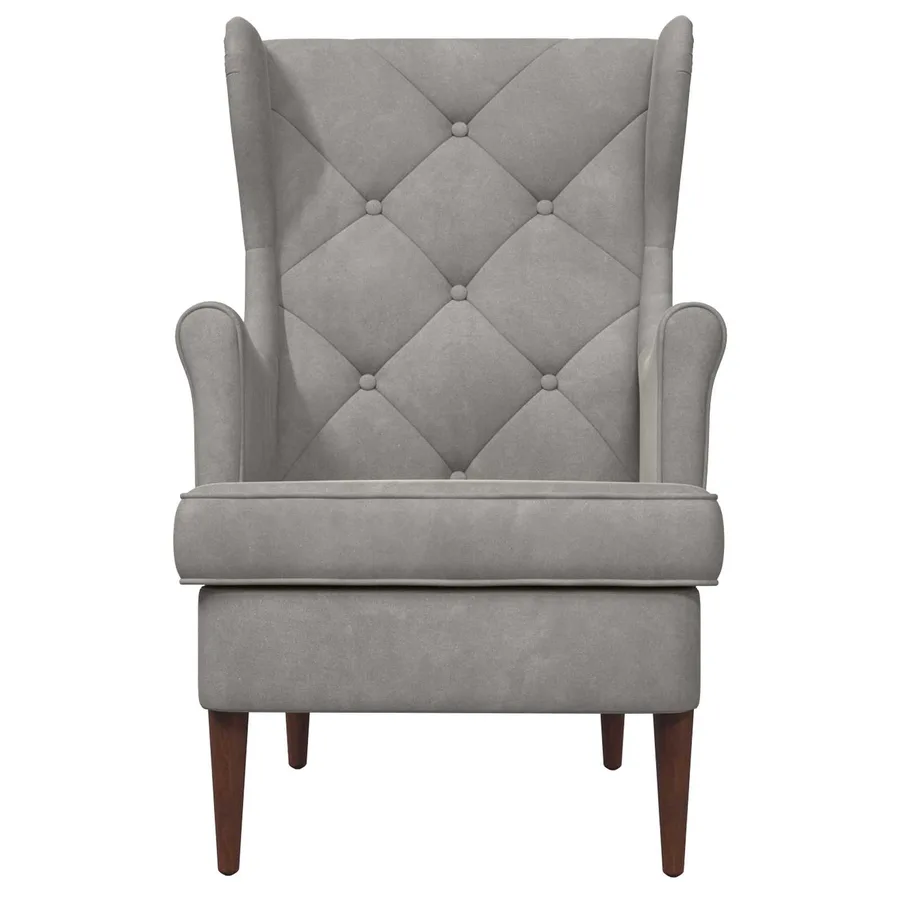 Fauteuil Gris clair Velours - 4