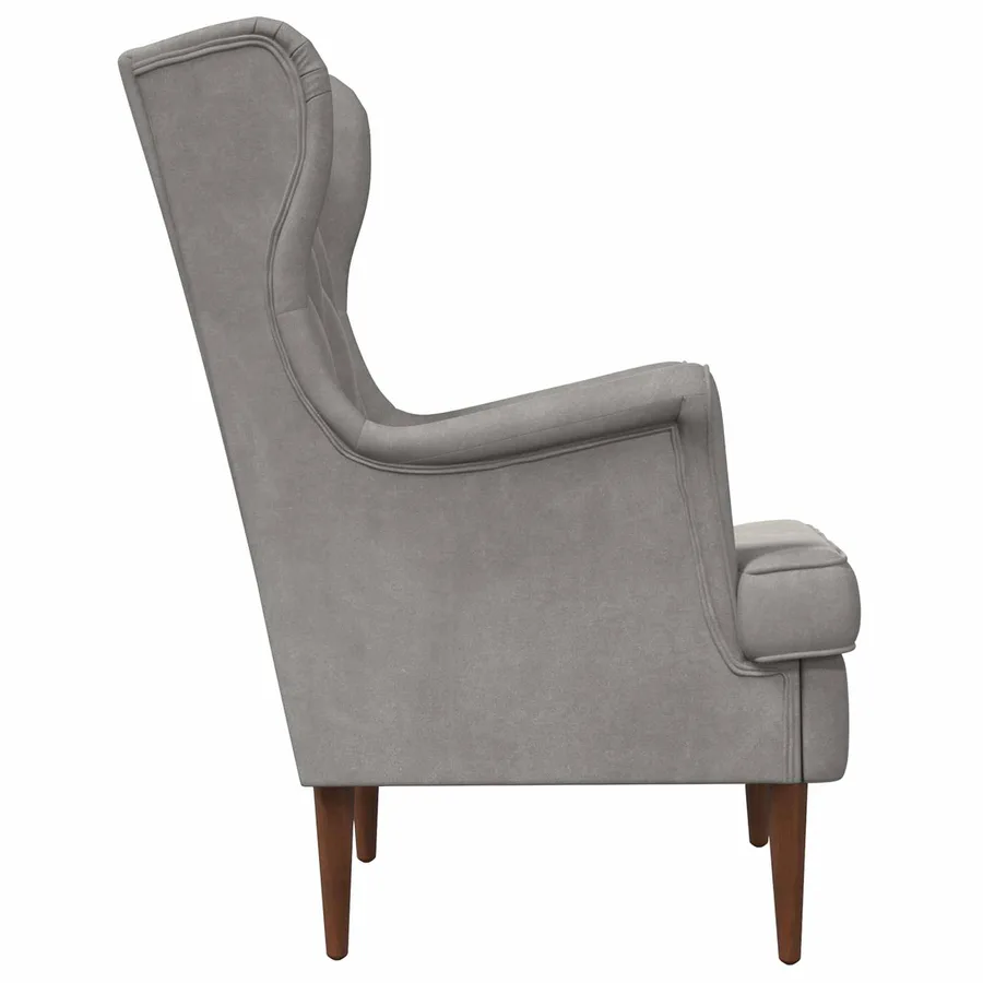 Fauteuil Gris clair Velours - 5