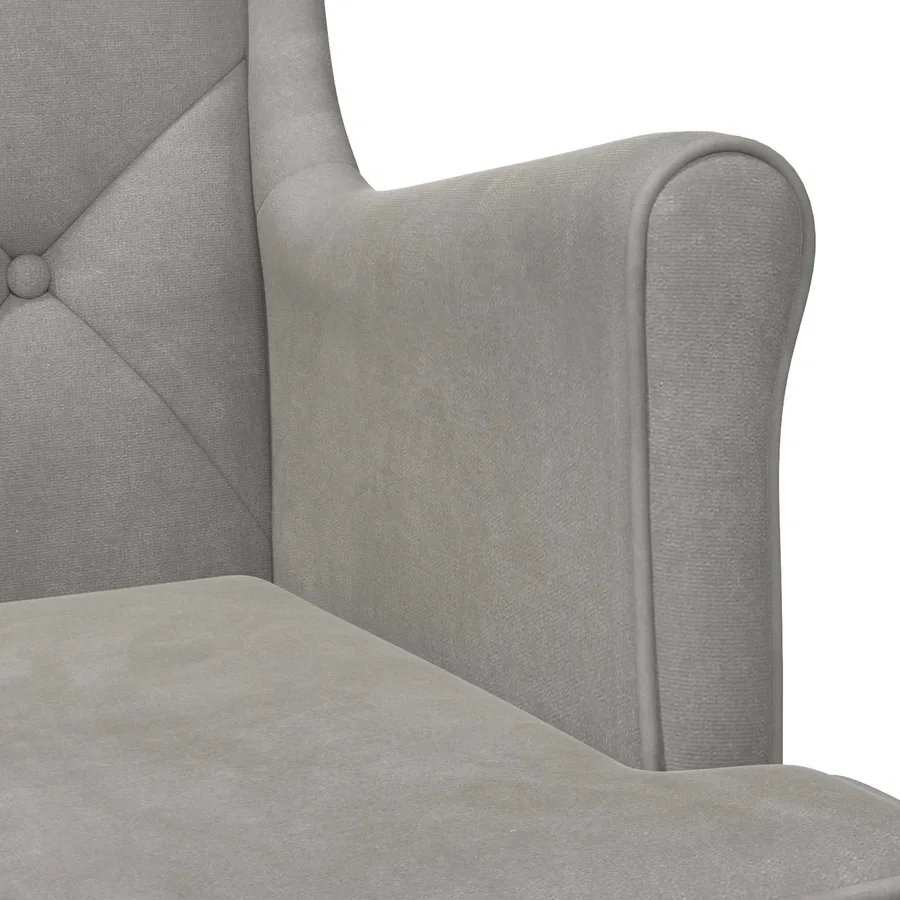Fauteuil Gris clair Velours - 7