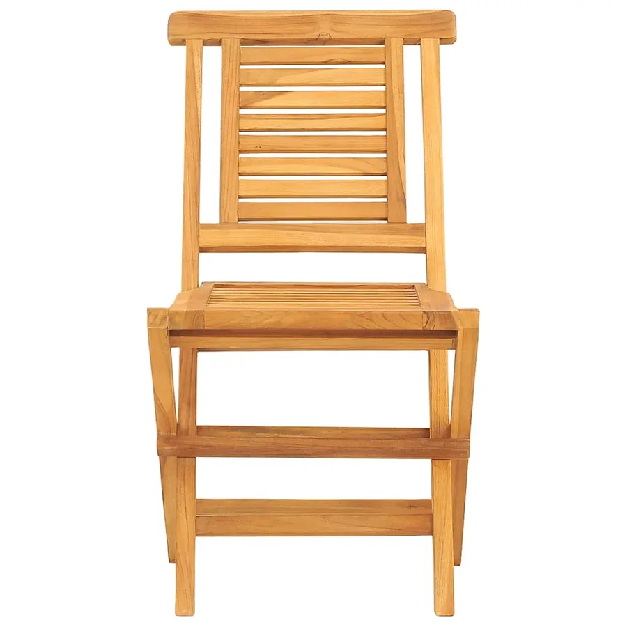 Chaises de jardin pliantes lot de 8 47x63x90cm bois massif teck - 3