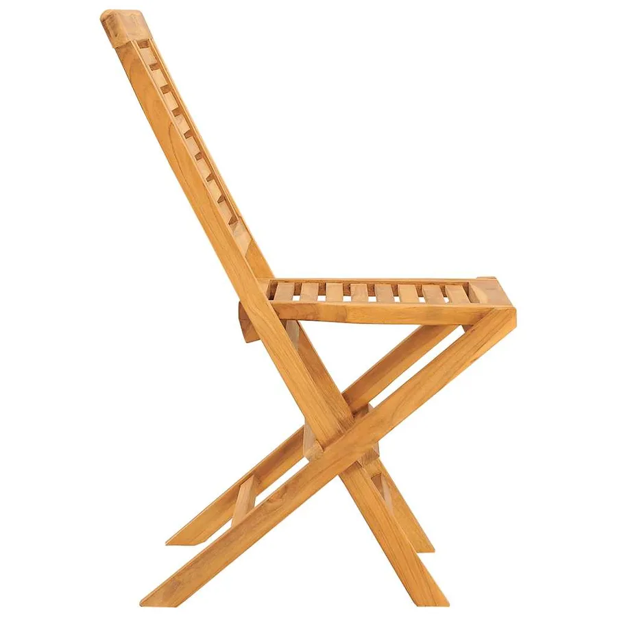 Chaises de jardin pliantes lot de 8 47x63x90cm bois massif teck - 4