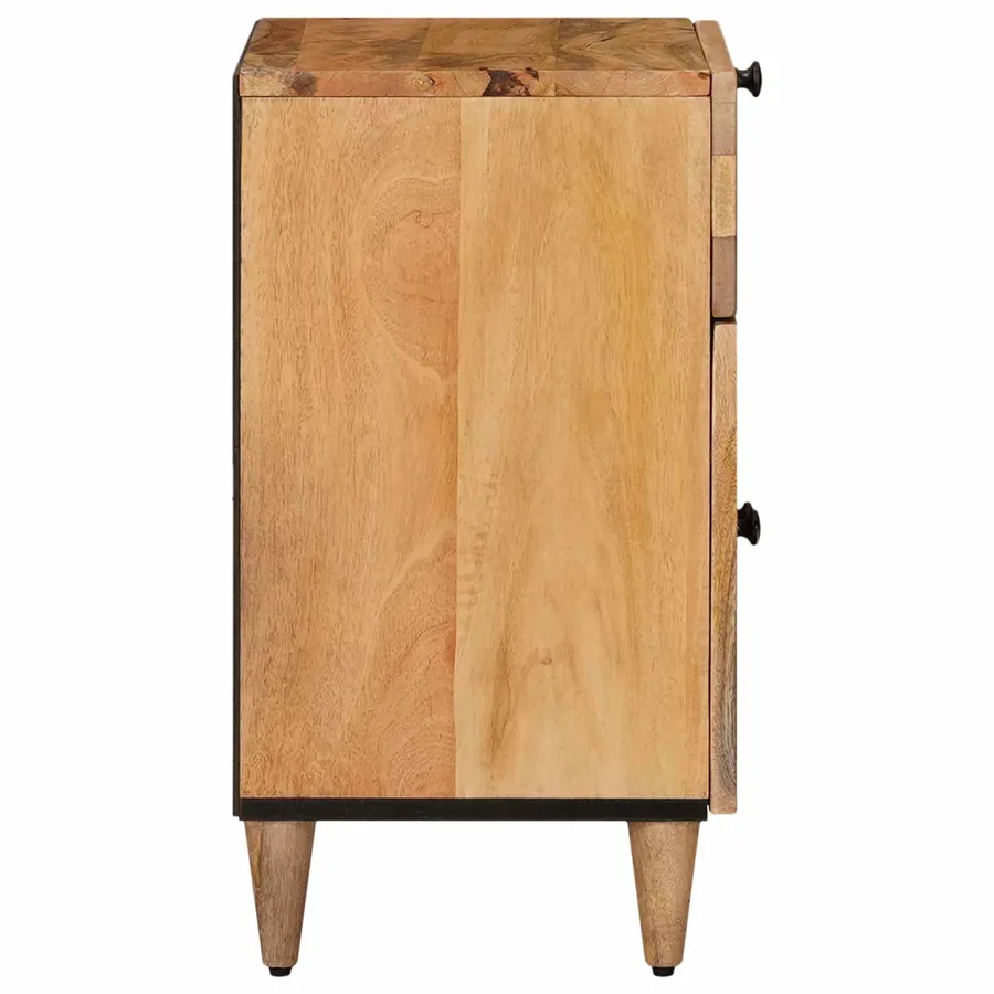 Cabinet de chevet Naturel 50 x 33 x 60 cm Bois de mangue massif - 4