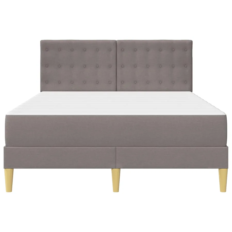 Cadre de lit avec matelas Taupe 120 x 200 cm Tissu - 6