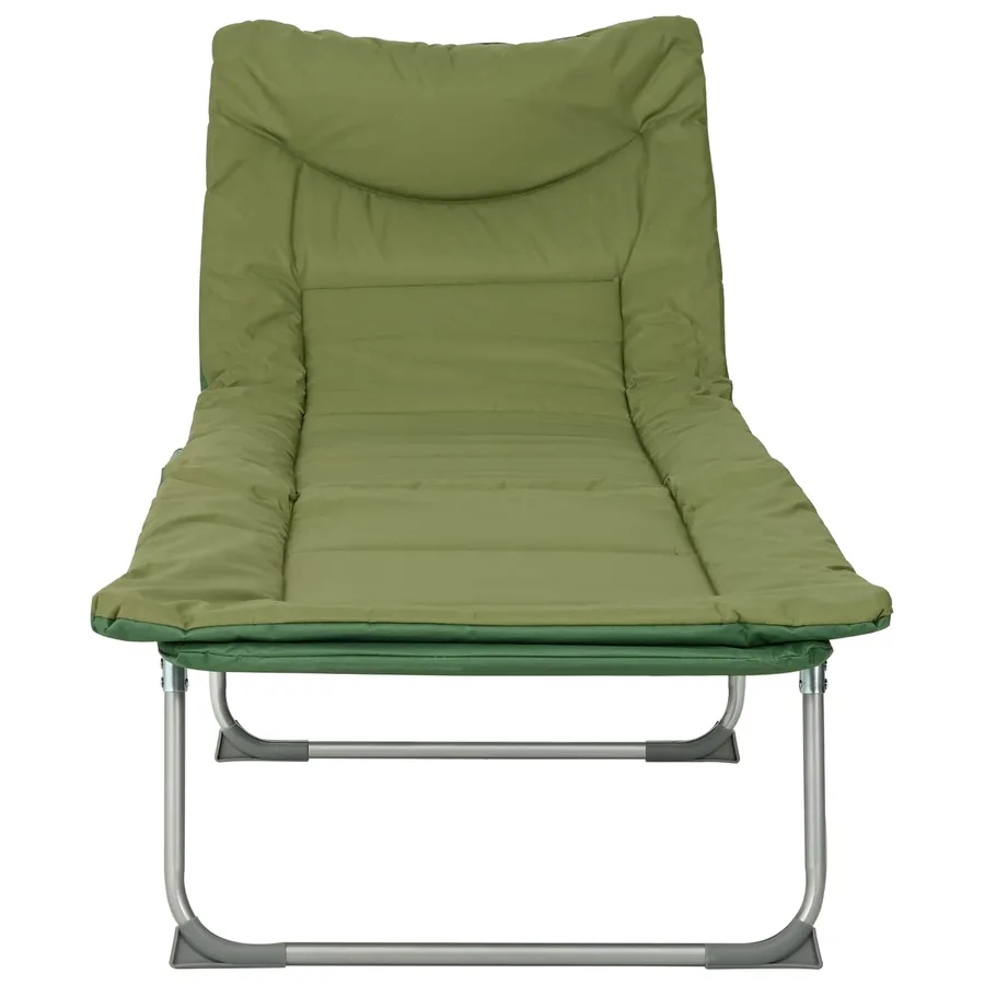 Transat pliant avec coussin Vert foncé - 18