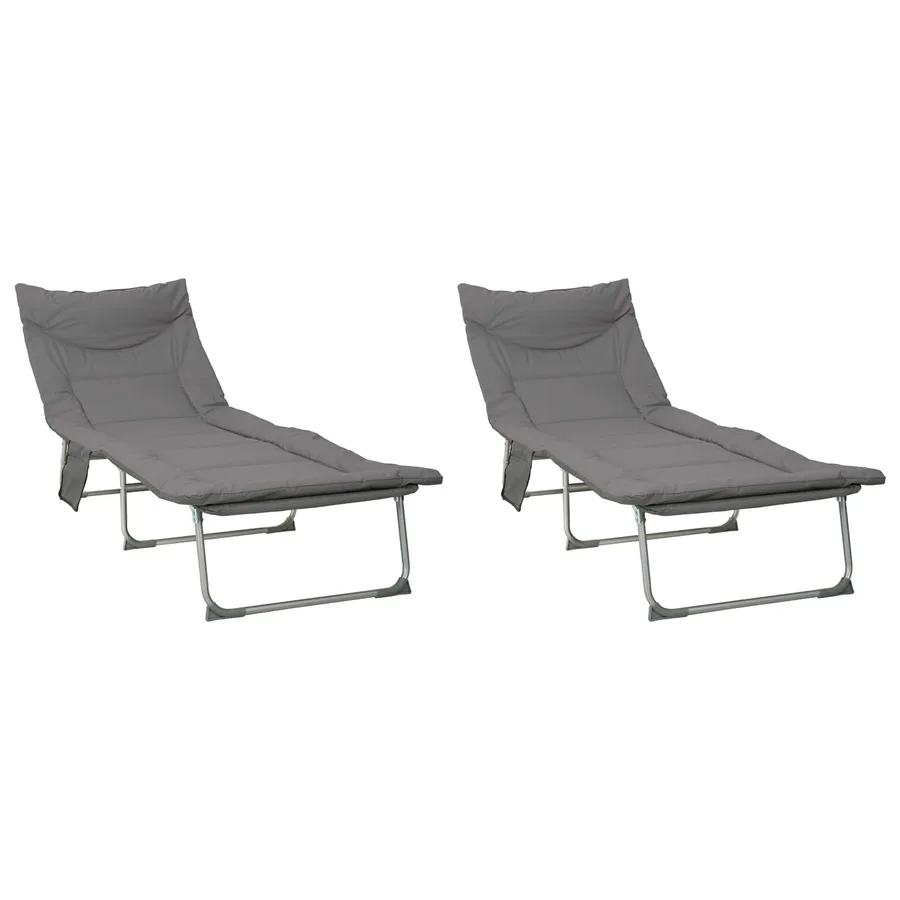 Transat pliant avec coussin Vert foncé - 27