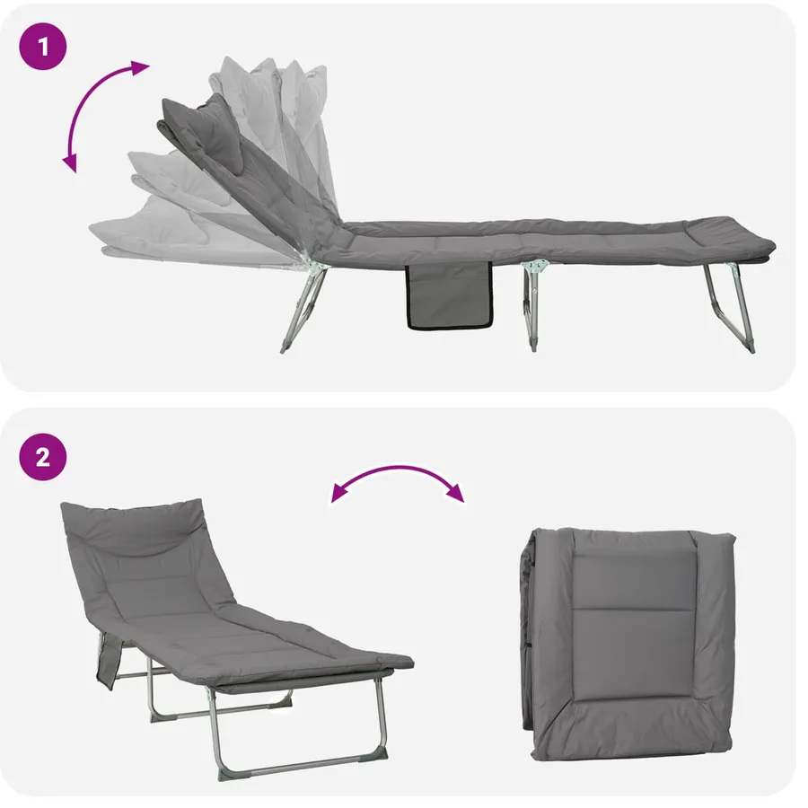 Transat pliant avec coussin Vert foncé - 33