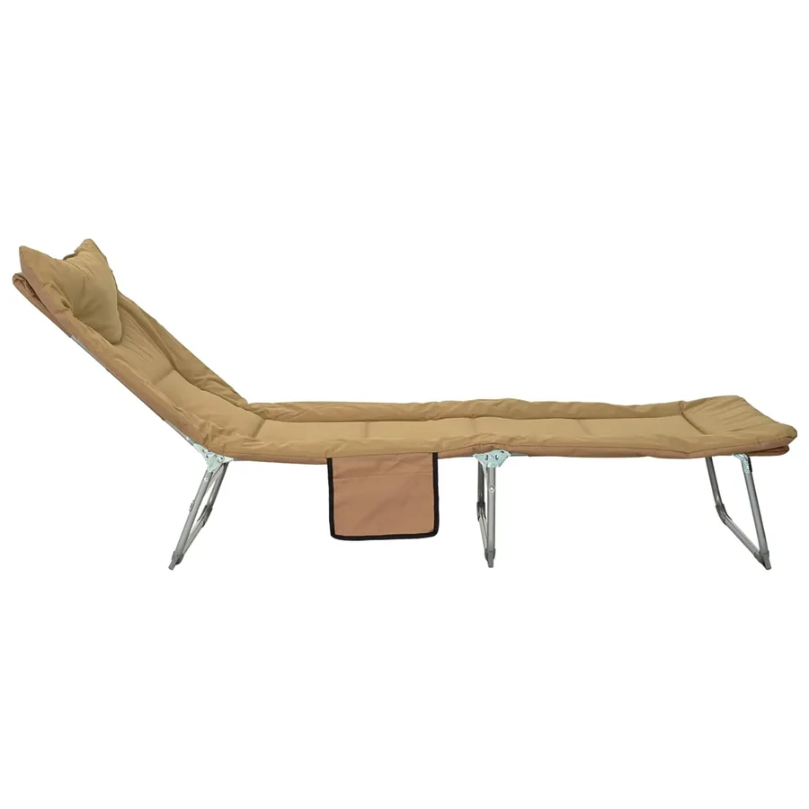 Transat pliant avec coussin Vert foncé - 44