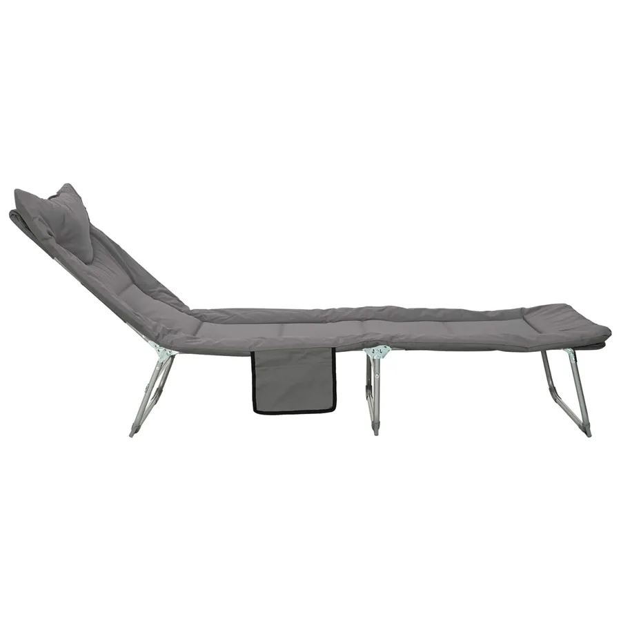 Transat pliant avec coussin Vert foncé - 56