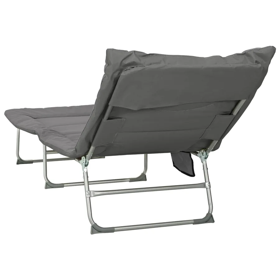 Transat pliant avec coussin Vert foncé - 57