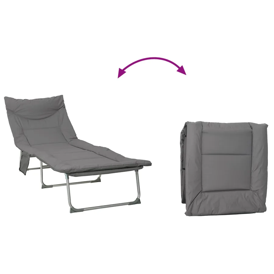 Transat pliant avec coussin Vert foncé - 58