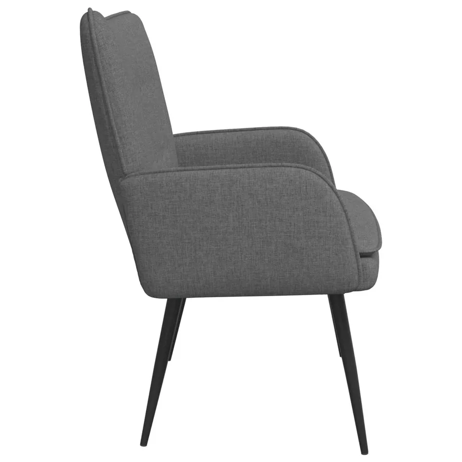 Sofa 2 places Gris foncé 115 x 61 x 87 cm Tissu - 5