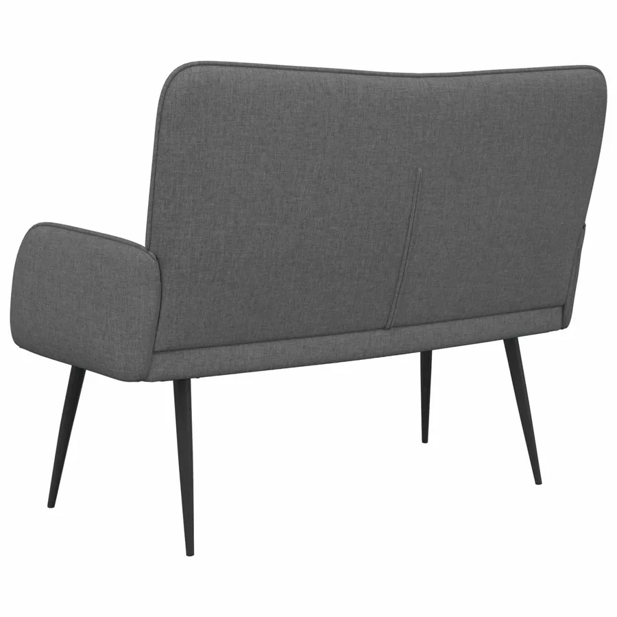 Sofa 2 places Gris foncé 115 x 61 x 87 cm Tissu - 6