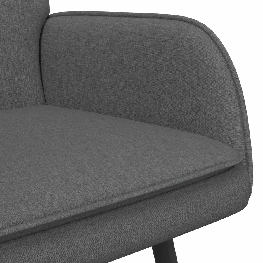 Sofa 2 places Gris foncé 115 x 61 x 87 cm Tissu - 7