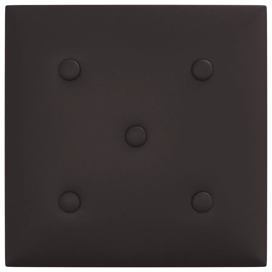 Tête de lit murale 12 pcs Noir 30 x 30 cm Simili cuir - 4