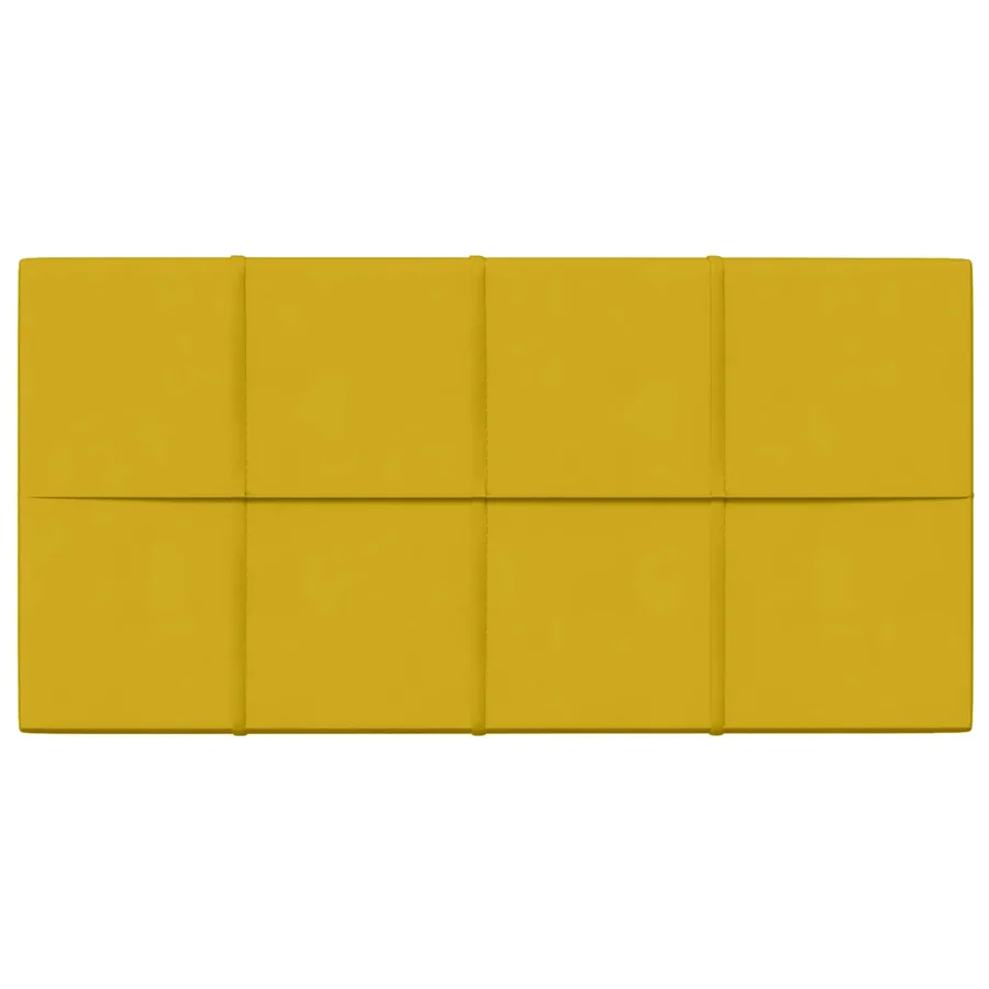 Tête de lit murale 12 pcs Jaune 60 x 30 cm Velours - 2