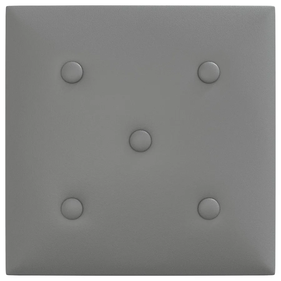 Tête de lit murale 12 pcs Gris 30 x 30 cm Simili cuir - 4