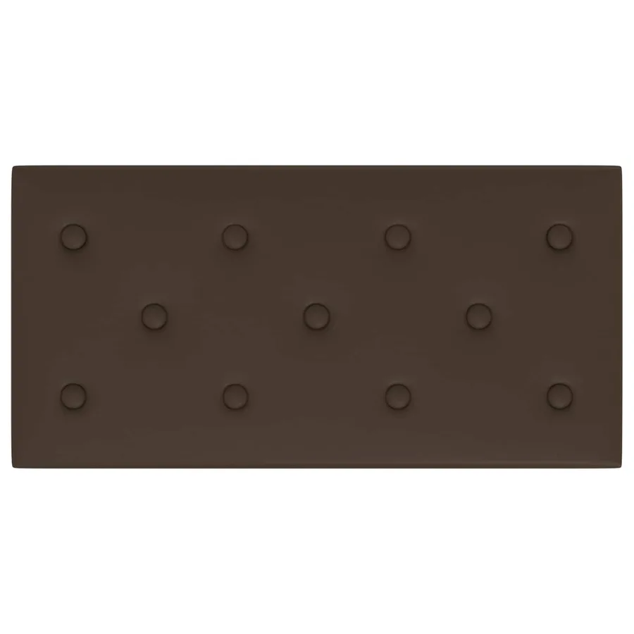 Tête de lit murale 12 pcs Marron 60 x 30 cm Simili cuir - 4