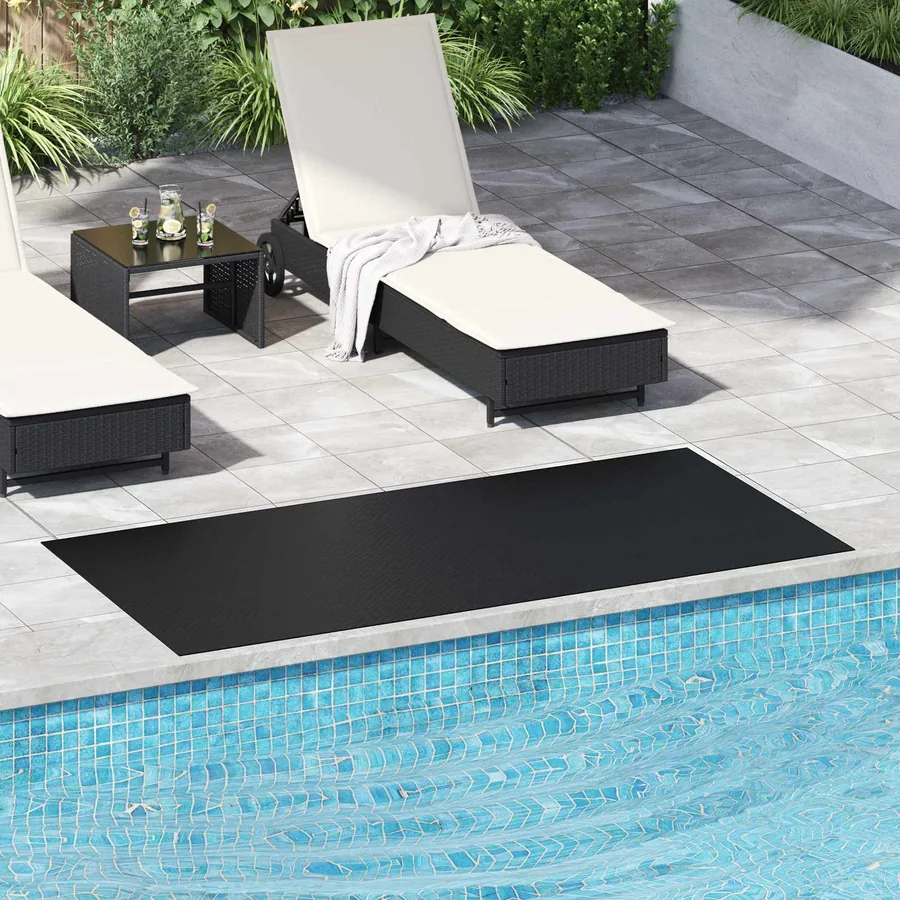 Tapis de sol Noir 1 x 2 m Caoutchouc