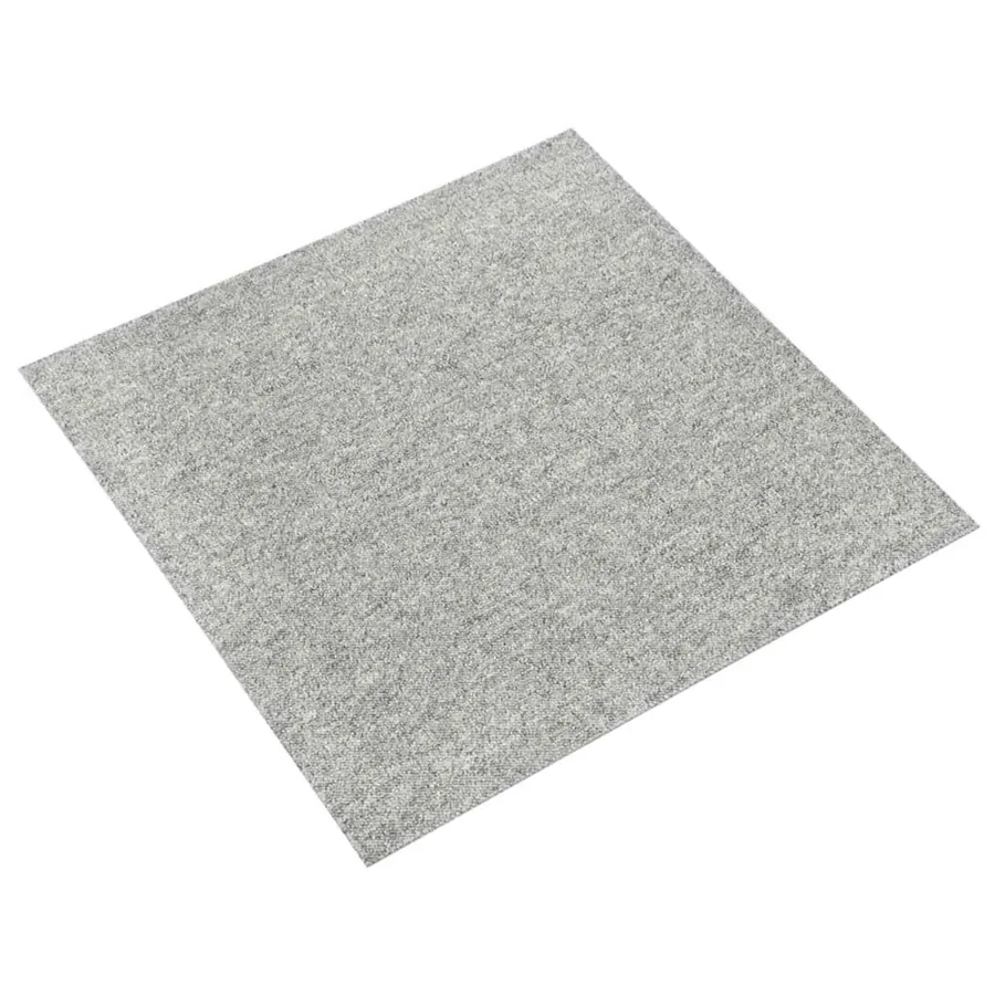 Tapis 20 pcs Gris clair 50 x 50 cm 100% Polypropylène
