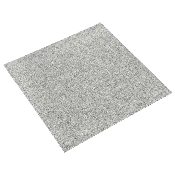 Tapis 20 pcs Gris clair 50 x 50 cm 100% Polypropylène