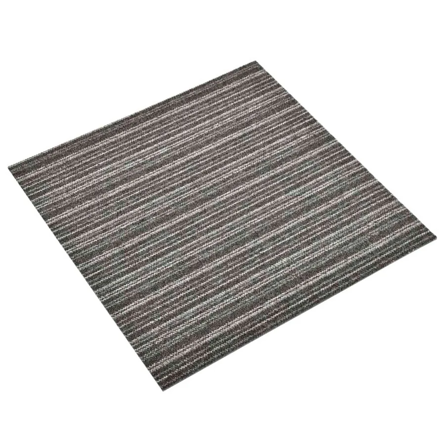 Tapis 20 pcs Anthracite rayé 50 x 50 cm 100% Polypropylène