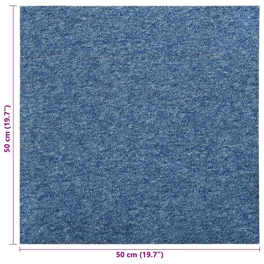 Tapis 20 pcs Bleu 50 x 50 cm 100% Polypropylène - 8
