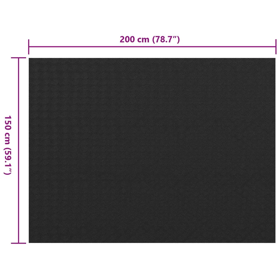 Tapis de sol Noir 1,5 x 2 m Caoutchouc - 6