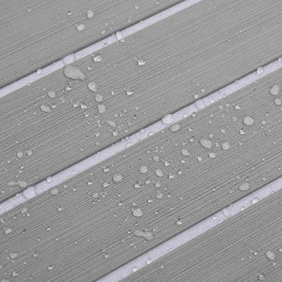 Tapis de bateau Rayé Gris clair et blanc 240 x 90 cm EVA - 5