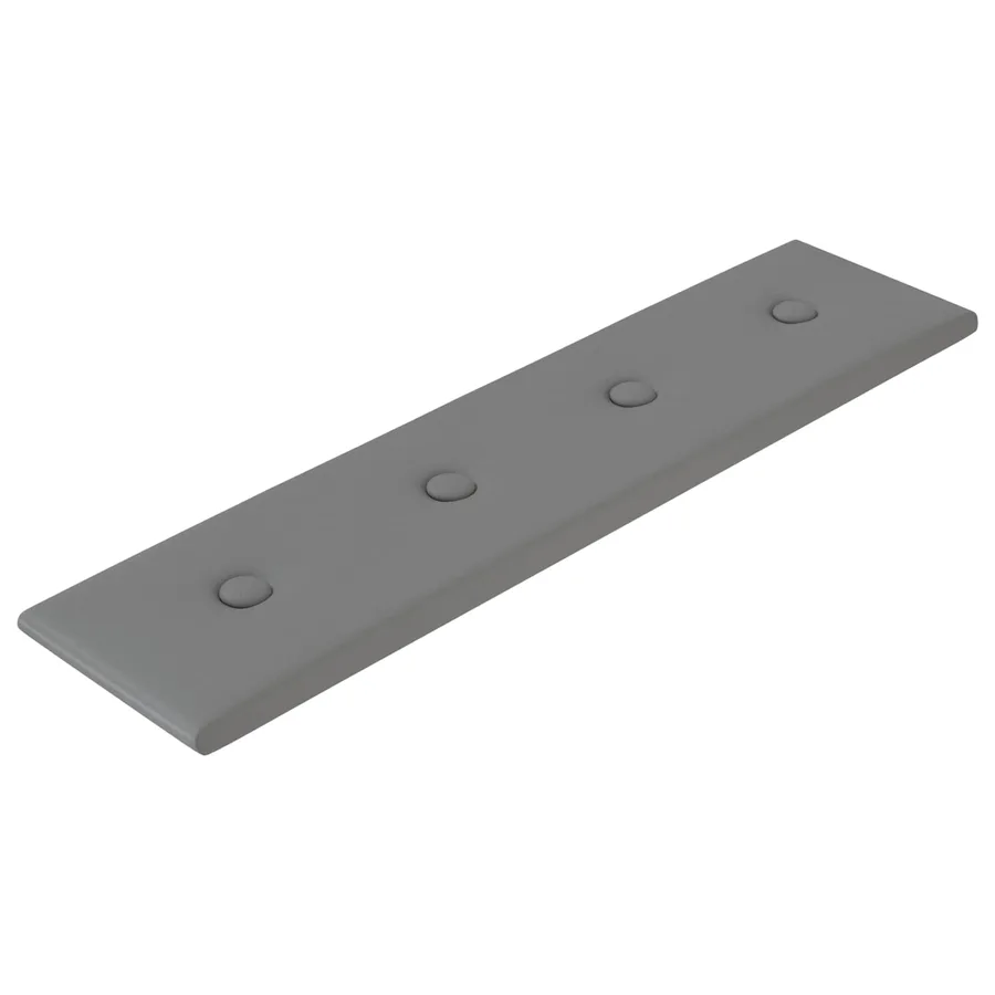 Tête de lit murale 12 pcs Gris 60 x 15 cm Simili cuir - 2