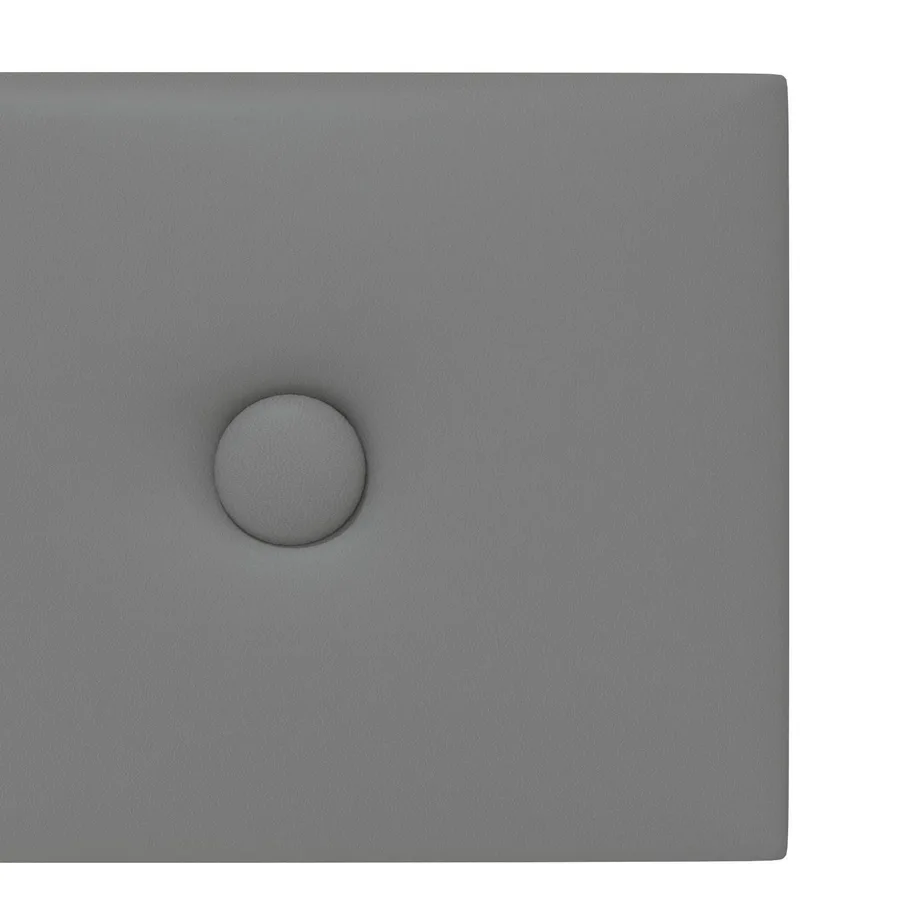 Tête de lit murale 12 pcs Gris 60 x 15 cm Simili cuir - 5
