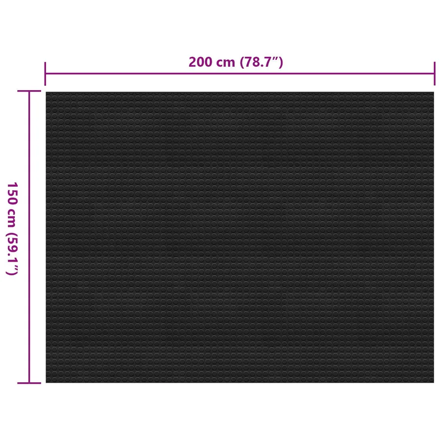 Tapis de sol Noir 1,5 x 2 m Caoutchouc - 6