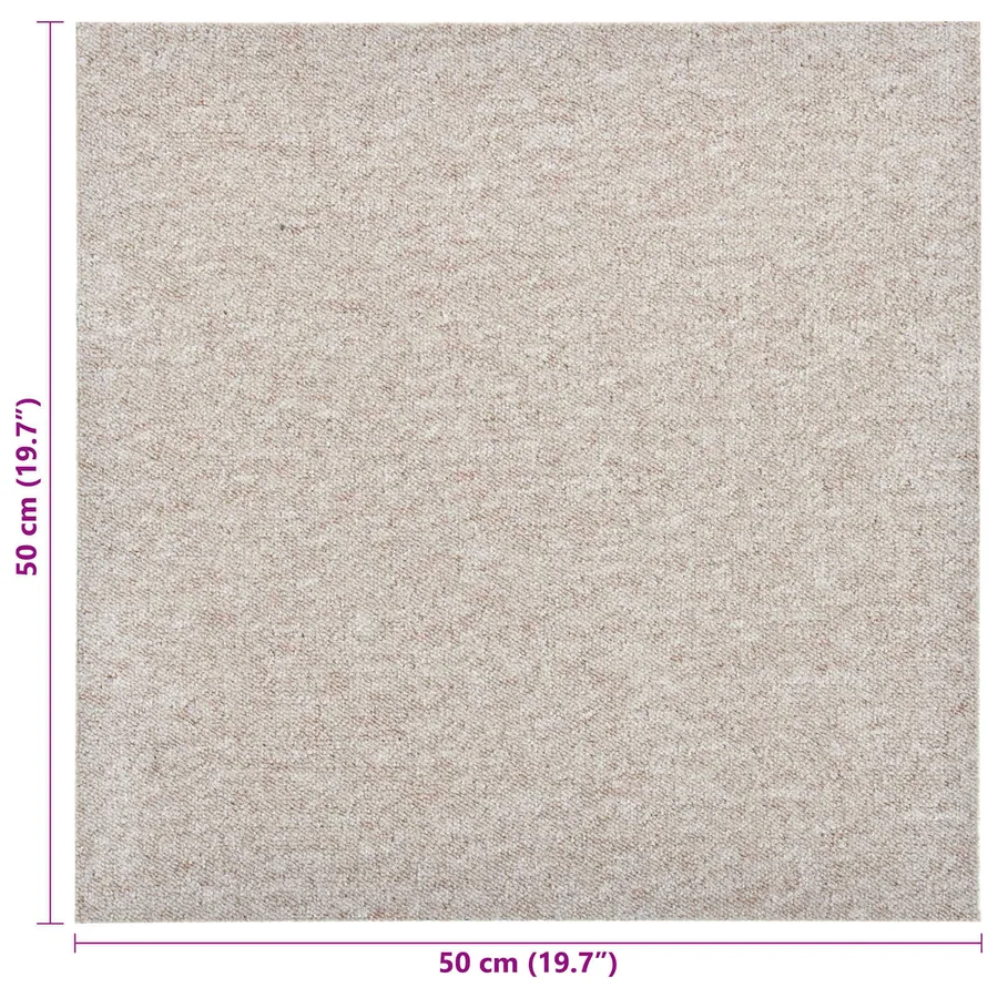 Tapis 20 pcs Beige clair 50 x 50 cm 100% Polypropylène - 8