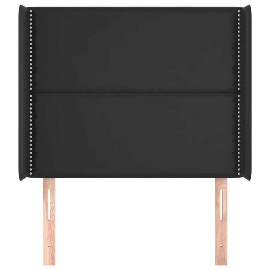Tête de lit avec oreilles Noir 83x16x118/128 cm Similicuir - 3